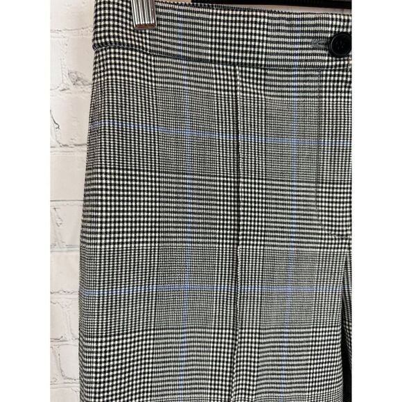 THEORY Cardinal white black glen check wool stretch ankle dress pants 6 NWOT - Picture 4 of 8